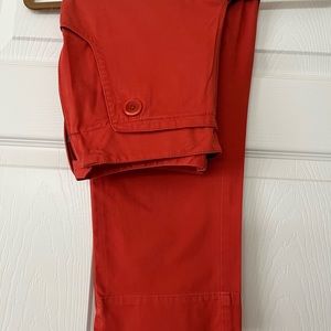 Talbots Bright Orange Cropped Pant SZ 4P